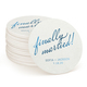Expressive Script Finally Married Round Coasters Image 2 of 4